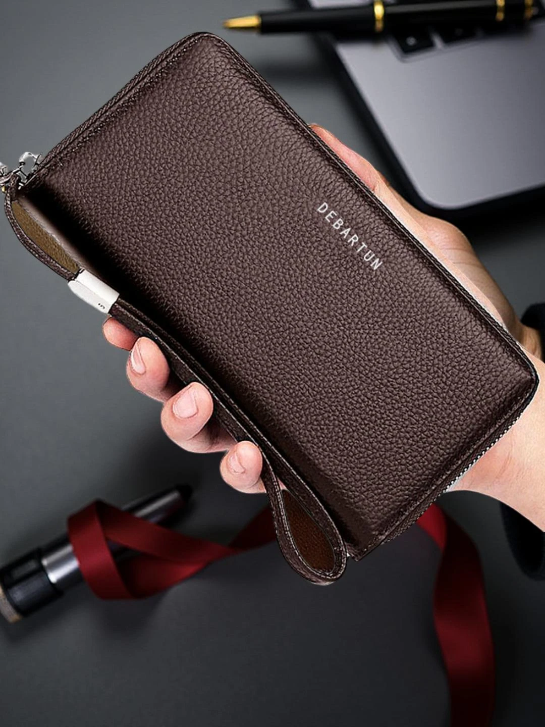 Hamyon, klatch erkaklar uchun, o'lchami 20sm_10 sm_3sm