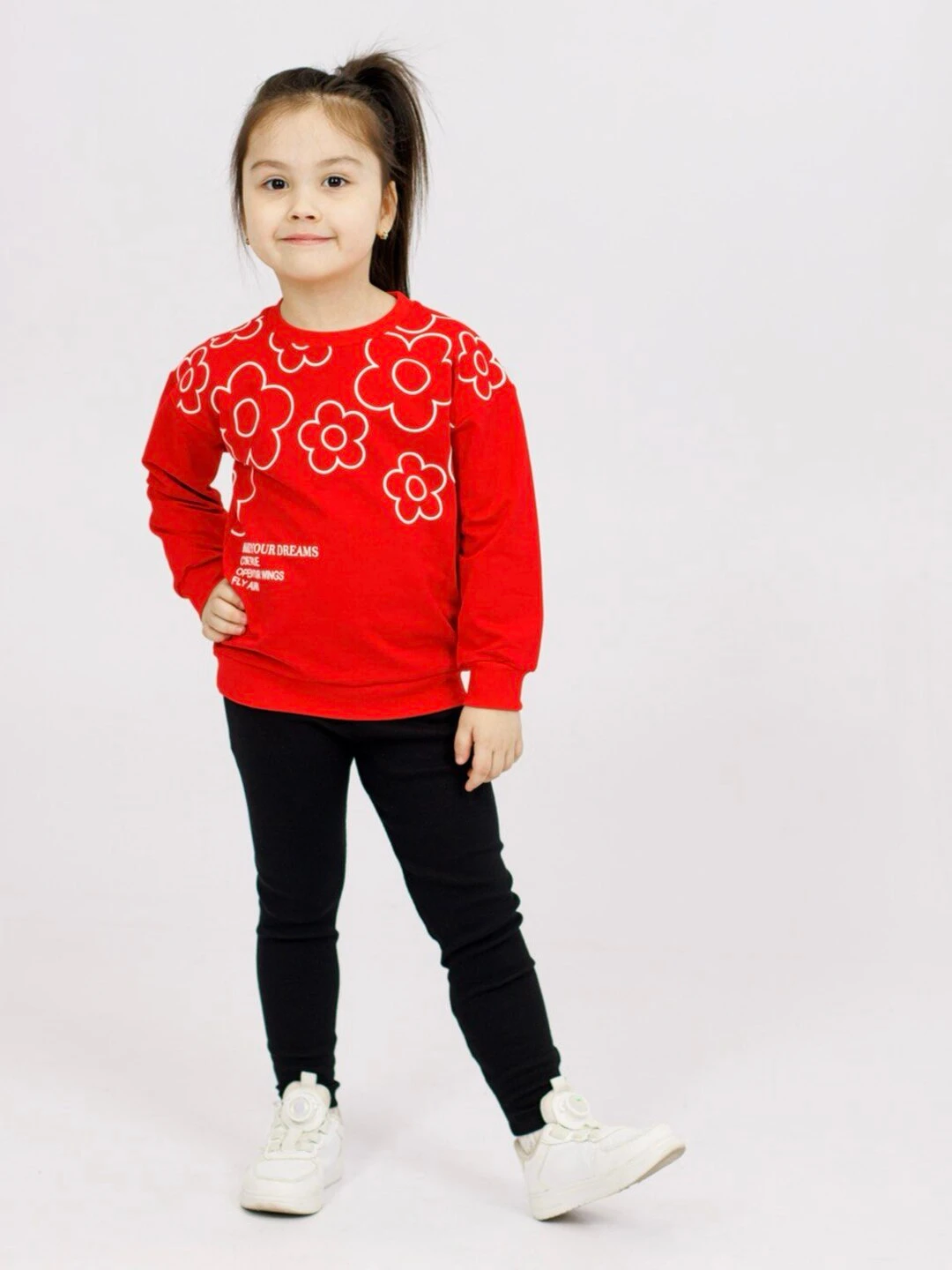 1-8 yoshli qizlar uchun ikkilik kostyum, 100% paxta