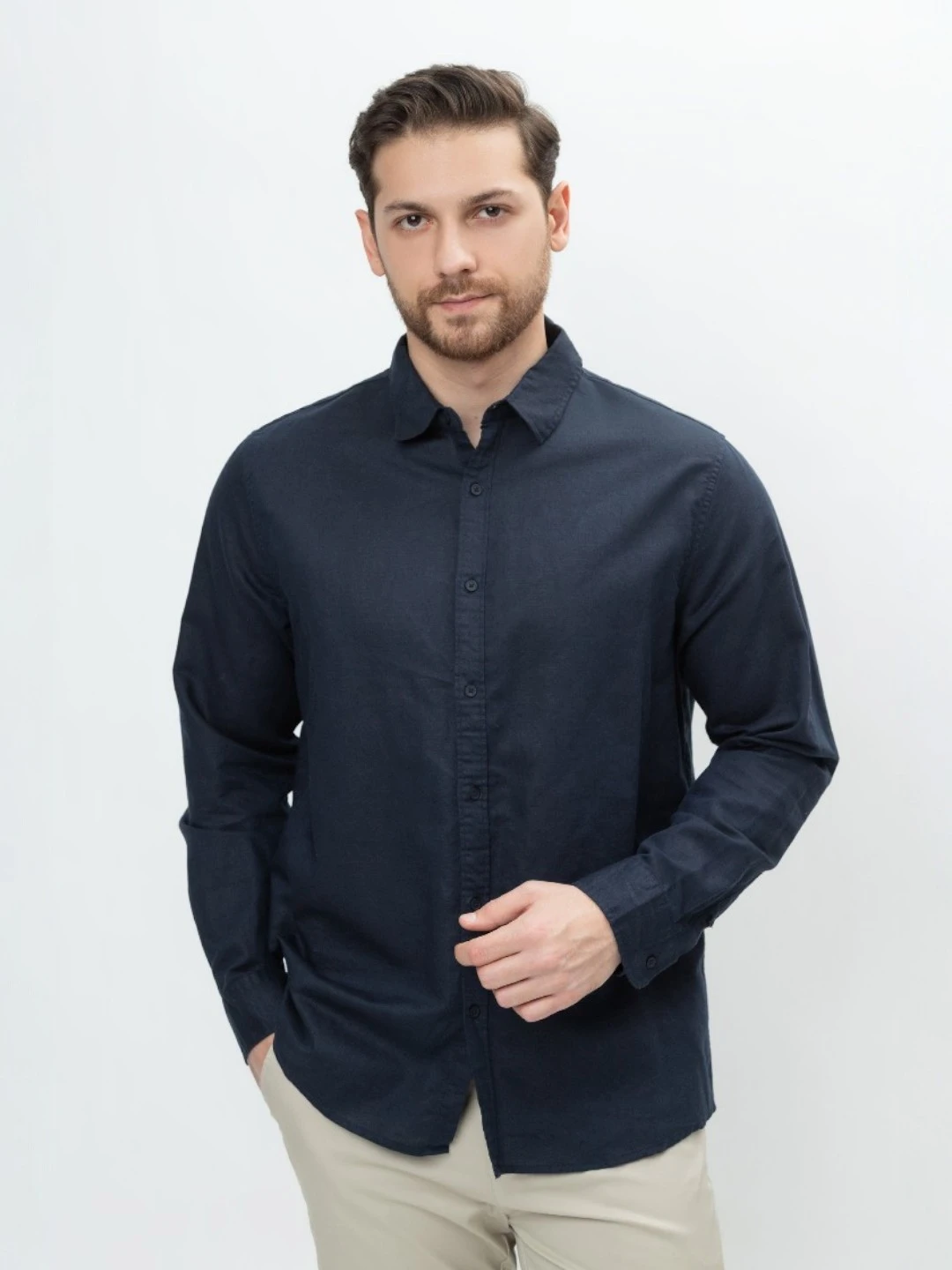 TERRA PRO Erkaklar ko‘ylagi uzun qilingan qo‘l SS26BS2-19-22654