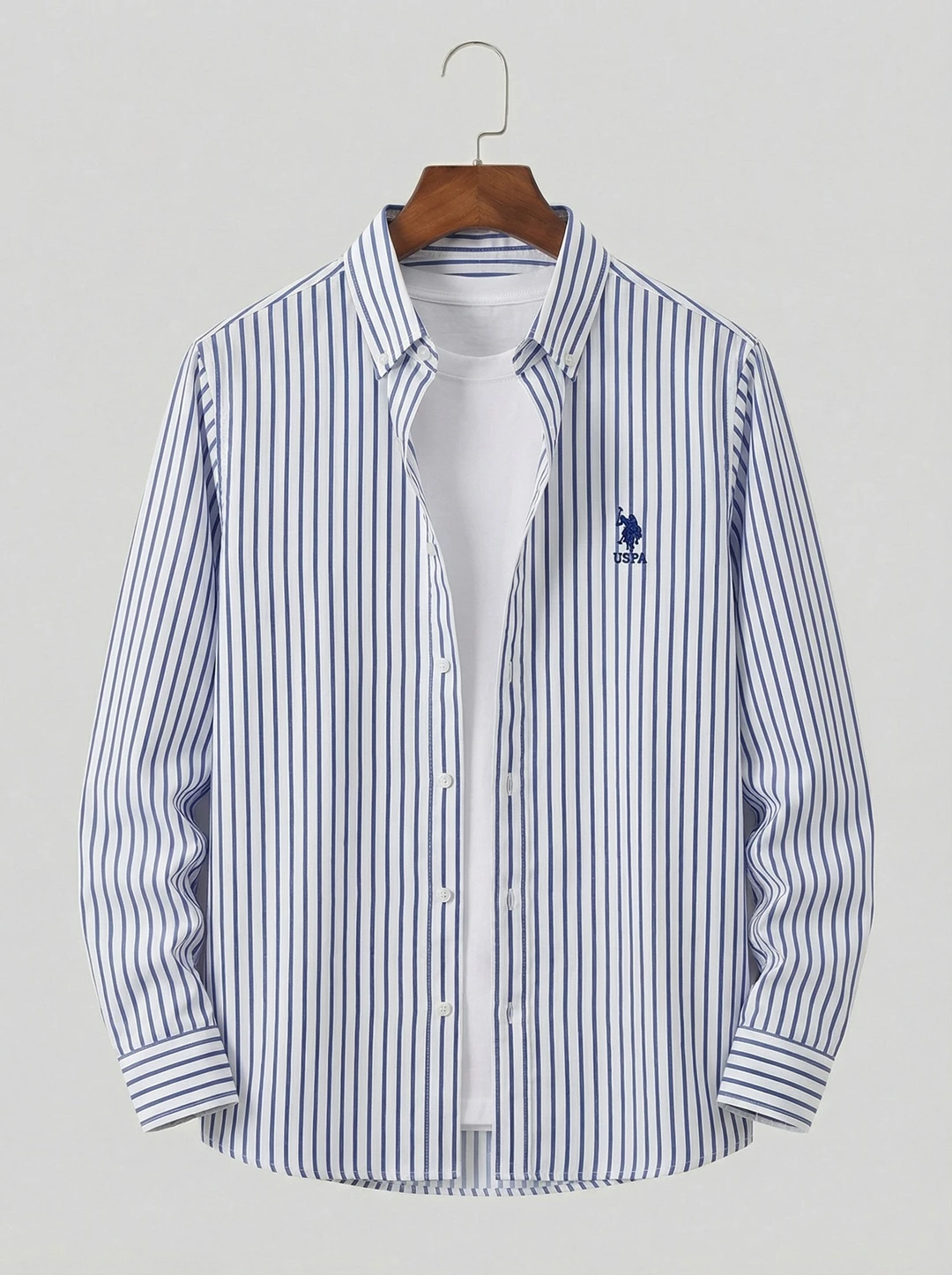 Erkaklar qo'li uzun ko'ylagi, paxta material, tekis fason, bahor-yoz-kuz