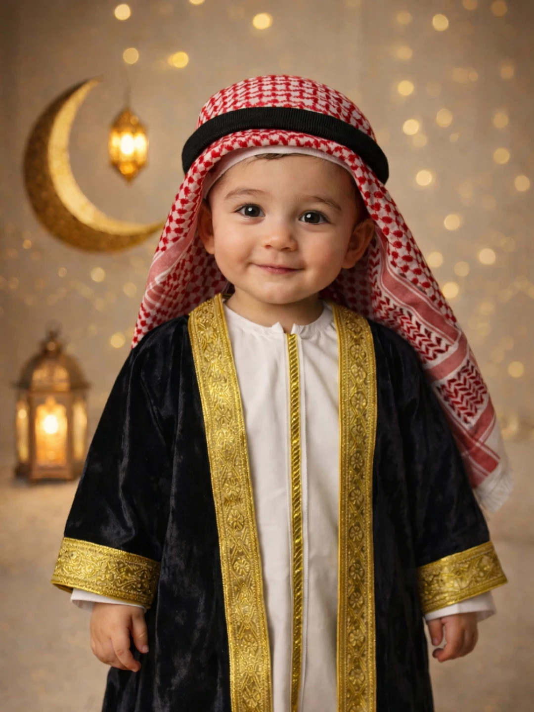 Hashamatli arabcha erkaklar 3 qismli to‘plami — maxsus kunlar uchun qirollik uslubi