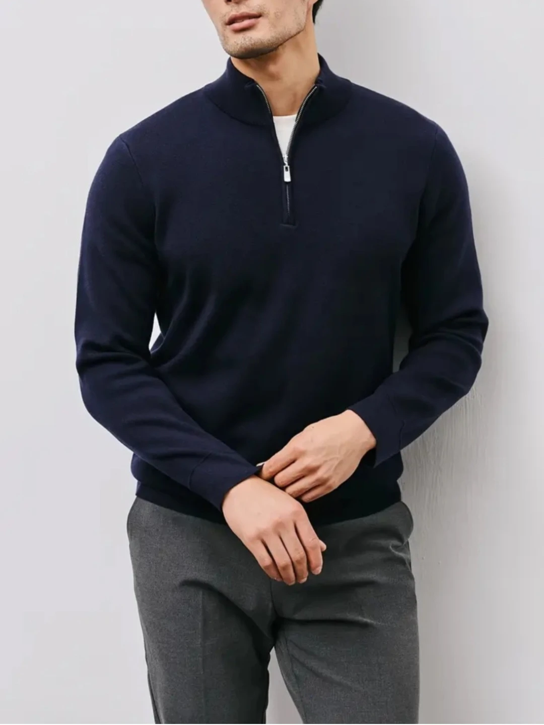 Sviter, poluzamok erkaklar uchun jemper, zamokli vodolazka uzun yengli