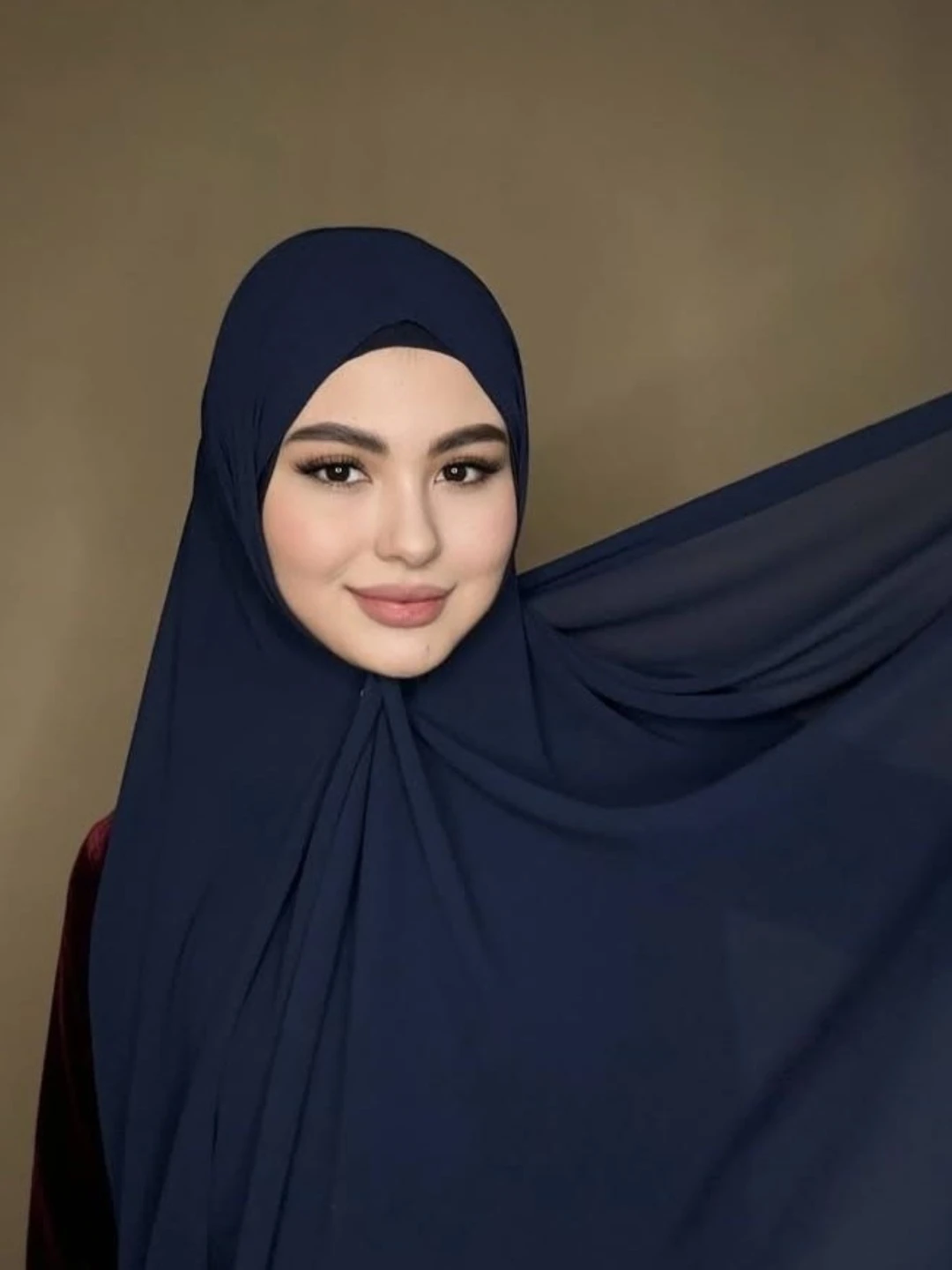 Kaliforniya hijob ikki qismli shifon sharf, 2 tasi 1 da rasm 3