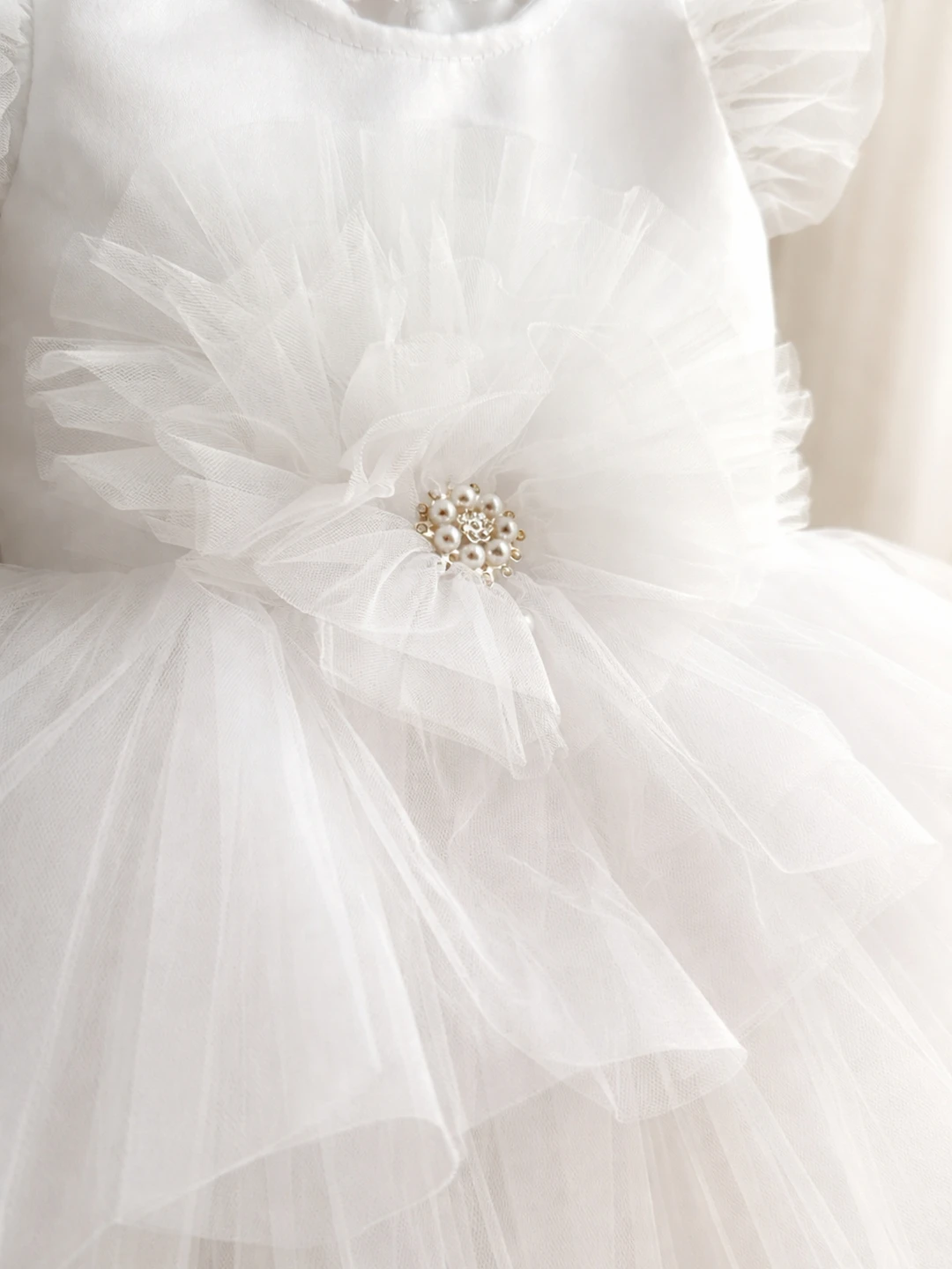 1-9 yoshli qizlar uchun bayramona liboslar, yevrofatindan bezatilgan bolalar liboslari rasm 3