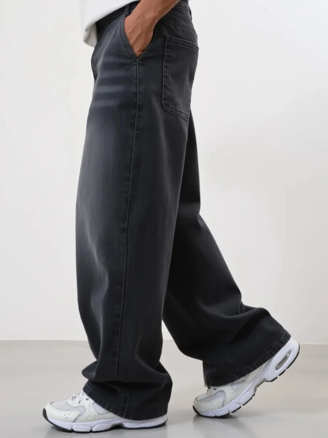 Y 2 K shim baggy jeans oversize erkaklar uchun, jinsi keng shimlar rasm 2