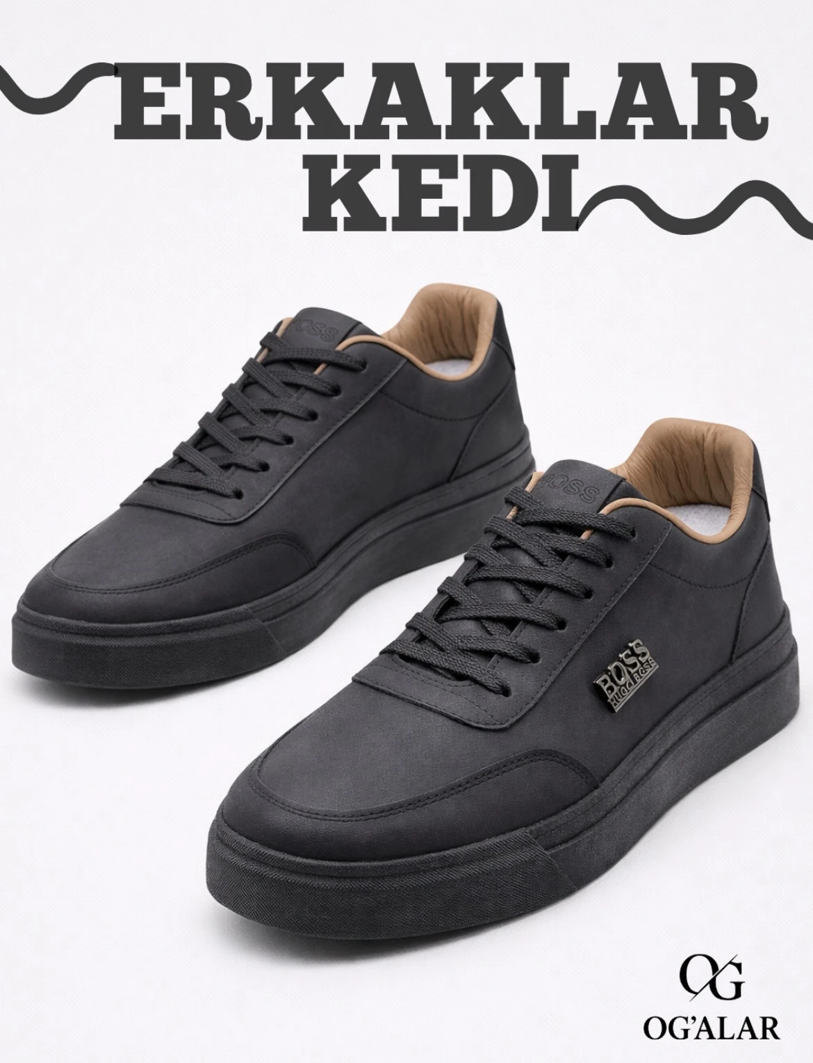 Erkaklar kedasi Boss krosovkasi, Barcha mavsumga mos. Qulay, yengil va sifatli rasm 2