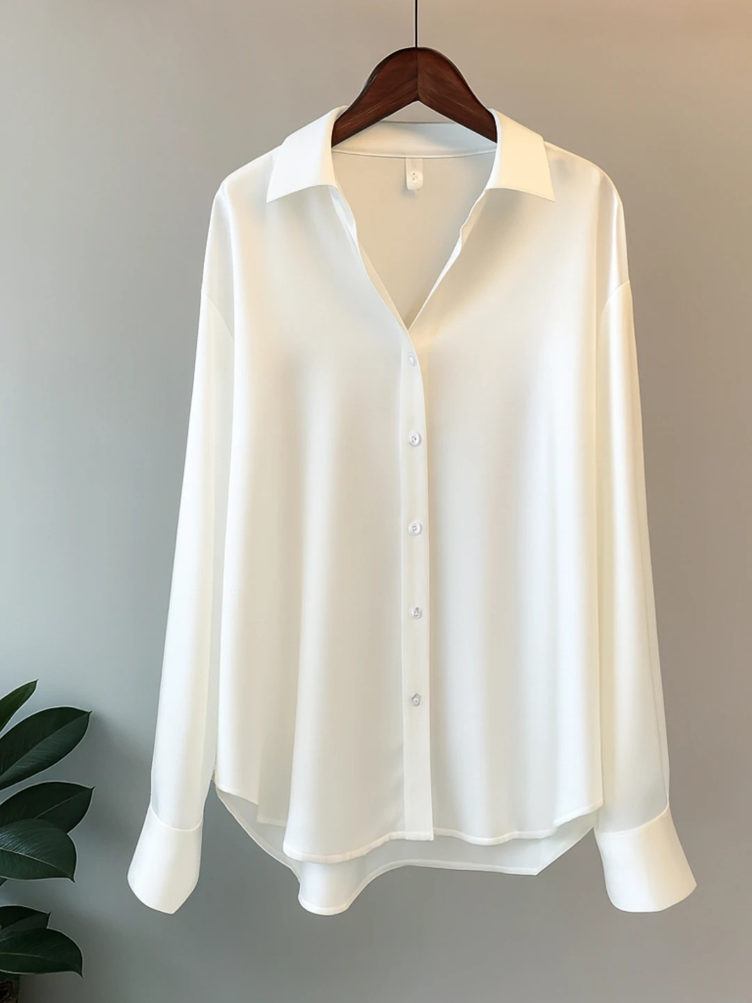 Ayollar satin bluzkasi, qaytarma yoqali - ofis, maktab, universitet rasm 2