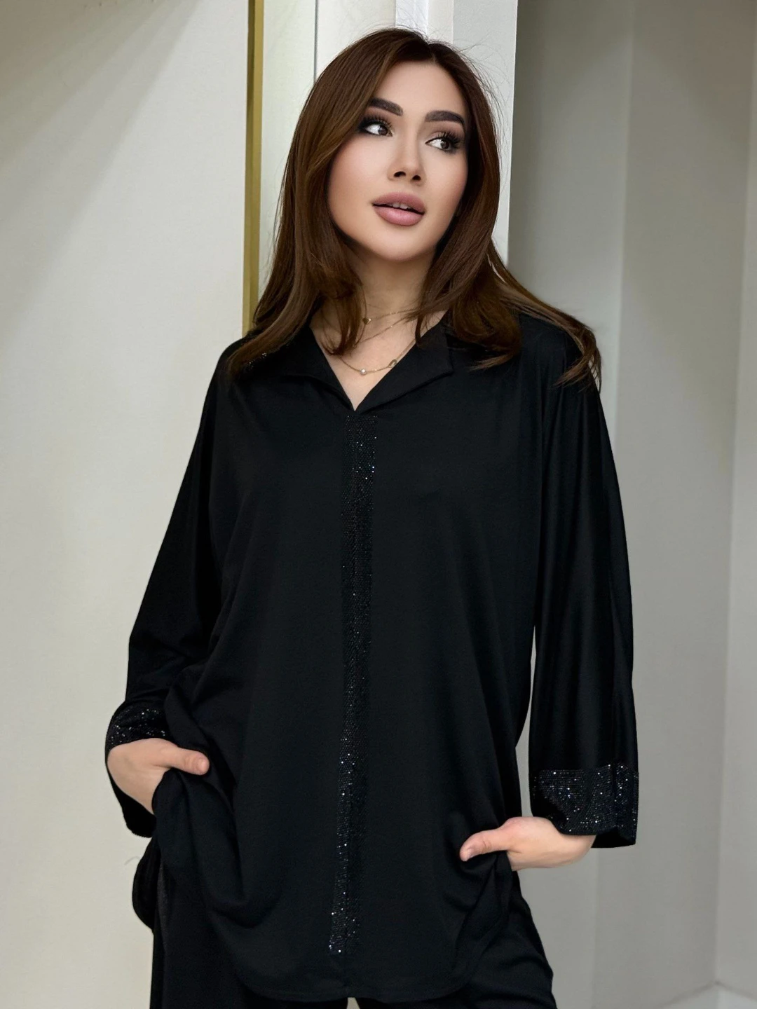 Bahor va yozga mos salqingina xb materialli dvoyka 48-60 O'lcham